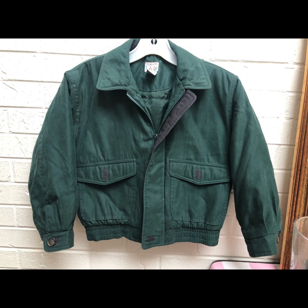 Talbots Kids preowned green bomber jacket size small
